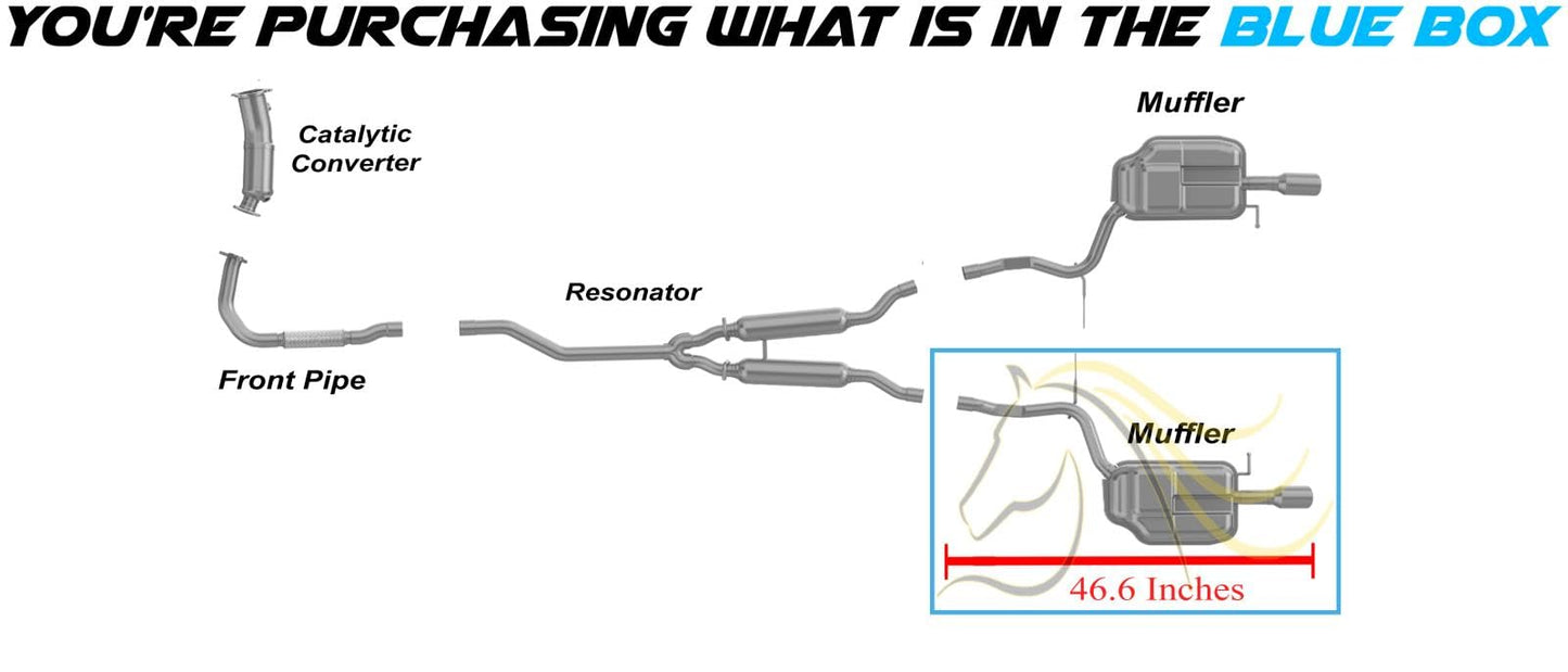 2005-2009 Audi A4 Quattro 2.0L/3.2L Exhaust Muffler Assembly | Driver-side