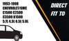 Northeastern Exhaust | Direct fit Exhaust Muffler Compatible for Chevrolet/GMC | C1500 1994-1999 | C2500 1993-2000 | C3500 1993-1995 & 1998-2000 | K1500 1994-1999 | K2500 1993-1995 & 1999-2000 | K3500 1993-1995 & 1998-2000 | Free Clamps Included