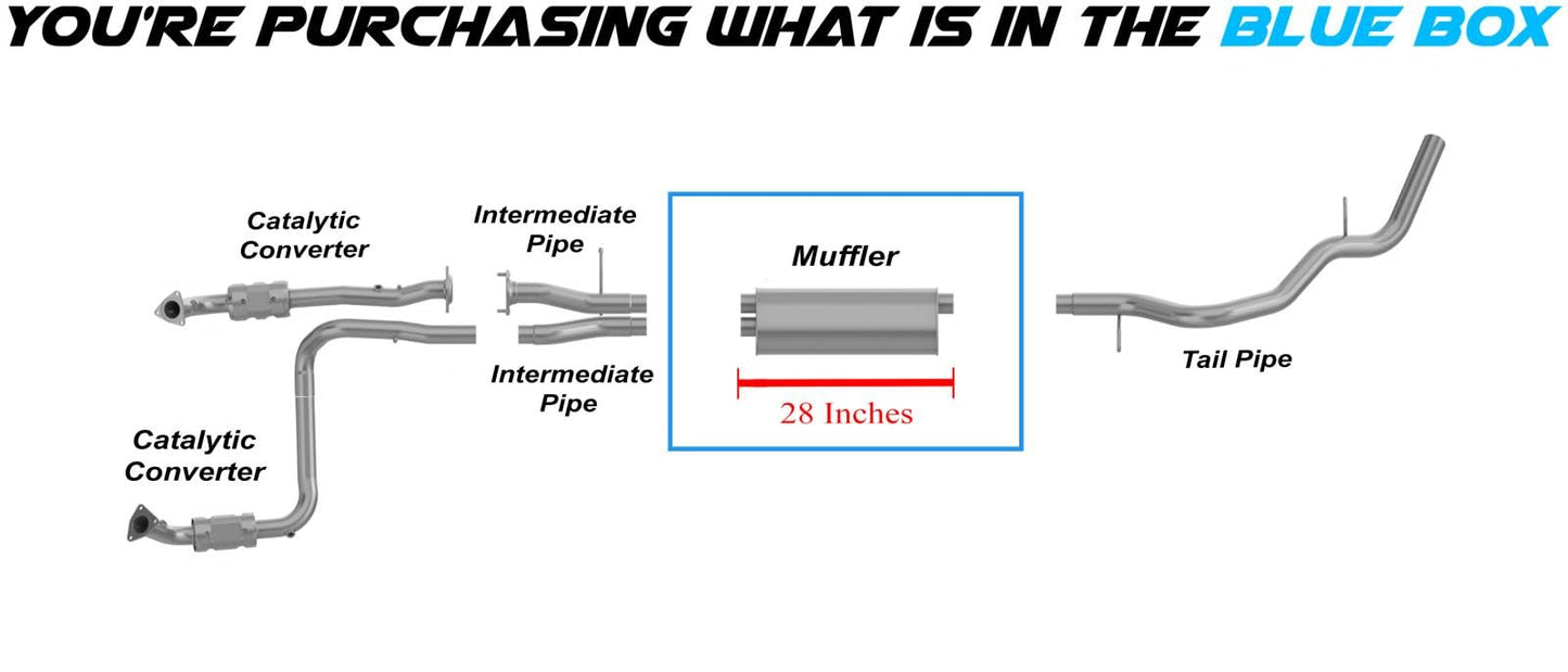 2001-2006 GMC Yukon/Yukon XL 1500 6.0L | 2003-2006 Hummer H2 6.0L Exhaust Muffler