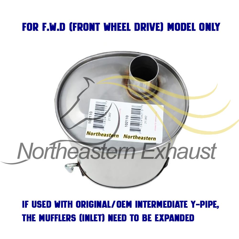 1997-2002 Pontiac Grand Prix 3.8L Exhaust Driver-Side Muffler with Hangers