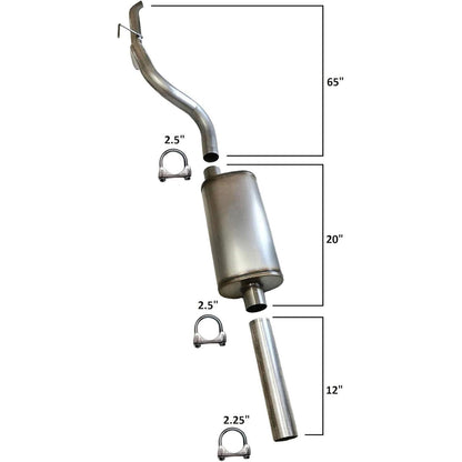 1999-2004 Jeep Grand Cherokee Performance Exhaust Pipe, Muffler and Straight Pipe
