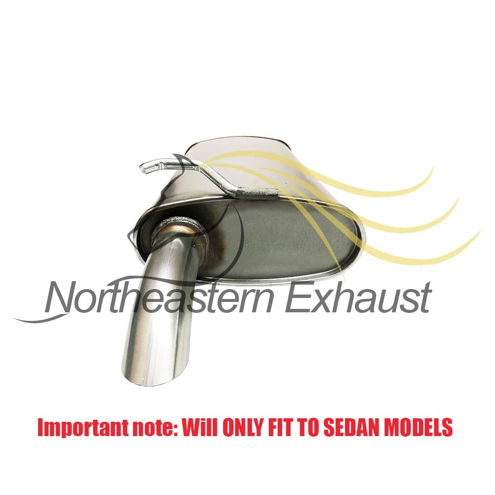 Northeastern Exhaust | Stainless Steel Rear Exhaust Muffler Compatible for 2000-2007 Ford Taurus | 2000-2005 Mercury Sable 3.0L | Includes Clamp | Automotive Replacement Part