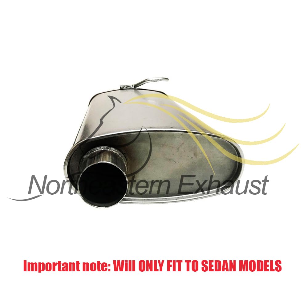 Northeastern Exhaust | Stainless Steel Rear Exhaust Muffler Compatible for 2000-2007 Ford Taurus | 2000-2005 Mercury Sable 3.0L | Includes Clamp | Automotive Replacement Part