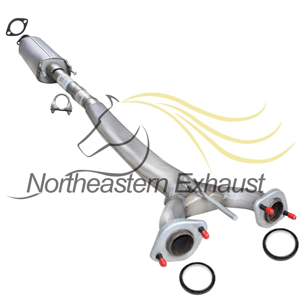 Northeastern Exhaust | Stainless Steel Exhaust Resonator and Muffler Exhaust System Kit Compatible for Nissan Maxima 2009-2014 & 2016-2019 3.5L | Free Gasket and Clamp Included