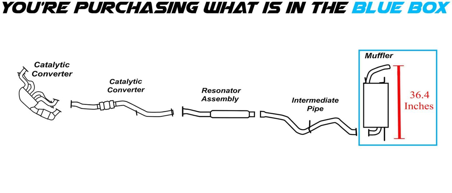 2016-2017 Subaru Crosstrek, 2012-2016 Impreza, 2013-2015 XV Crosstrek 2.0L Exhaust Muffler
