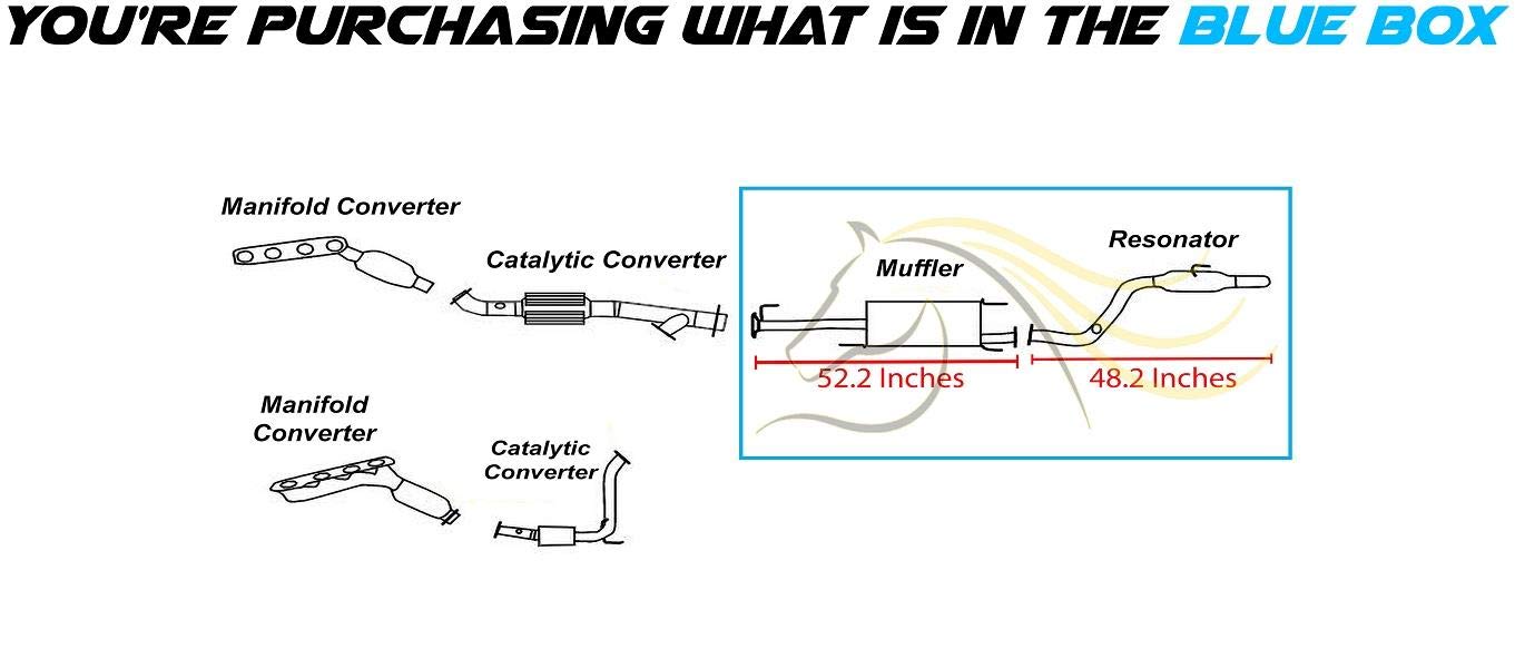 2010-2019 Lexus GX460 4.6L Exhaust Resonator Pipe and Muffler