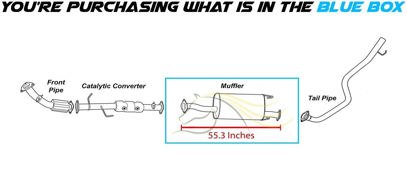 Exhaust Muffler for 2003-2004 Toyota 4Runner and Lexus GX470 4.7L | 2003-2017 4Runner 4.0L