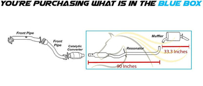 Exhaust Resonator Pipe and Muffler for 2000-2005 Buick LeSabre, Buick Park Avenue and Pontiac Bonneville 3.8L
