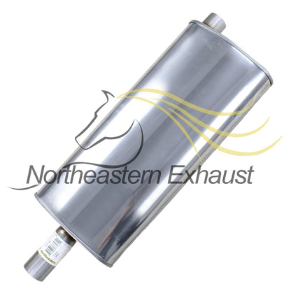 Northeastern Exhaust | Stainless Steel Center Muffler Compatible For Dodge Nitro 2007-2011 3.7L | Free Clamps Included | Automotive Replacement Part