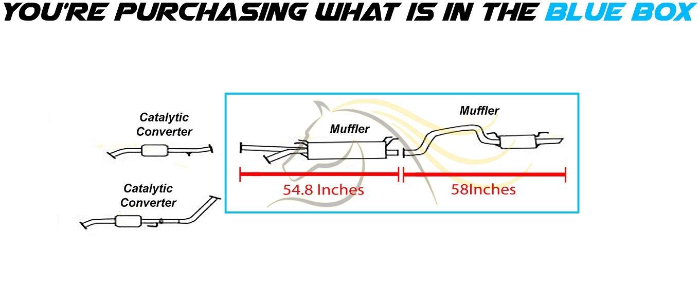 Northeastern Exhaust | Stainless Steel Exhaust Muffler Compatible for Toyota Sequoia 2001-2007 4.7L | Free Hangers, Bolts & Nuts, Gaskets and Clamp Included | Automotive Replacement Part