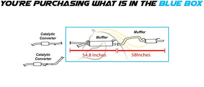 Northeastern Exhaust | Stainless Steel Exhaust Muffler Compatible for Toyota Sequoia 2001-2007 4.7L | Free Hangers, Bolts & Nuts, Gaskets and Clamp Included | Automotive Replacement Part