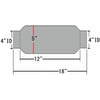 Colt Exhaust - 4" Glass Pack Resonator Muffler (12" Body, 18" Total Length) - High-Performance Stainless Steel