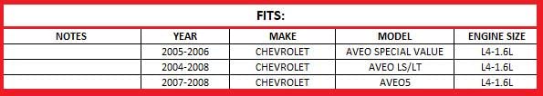 Exhaust Resonator Pipe and Muffler for 2004-2006 Chevrolet Aveo 1.6L and 2007-2008  Chevrolet Aveo5 1.6L
