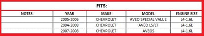 Exhaust Resonator Pipe and Muffler for 2004-2006 Chevrolet Aveo 1.6L and 2007-2008  Chevrolet Aveo5 1.6L