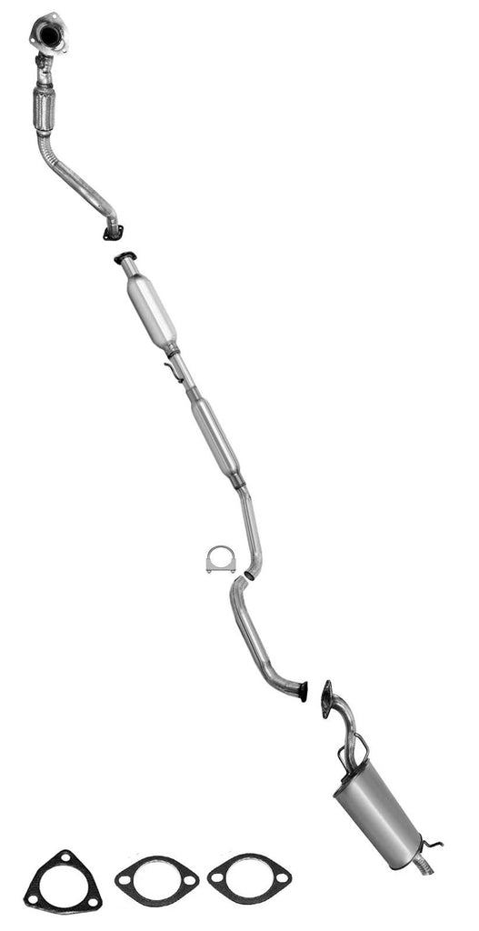 2004-2006 Chevrolet Aveo 1.6L Exhaust Front Pipe, Resonator and Muffler