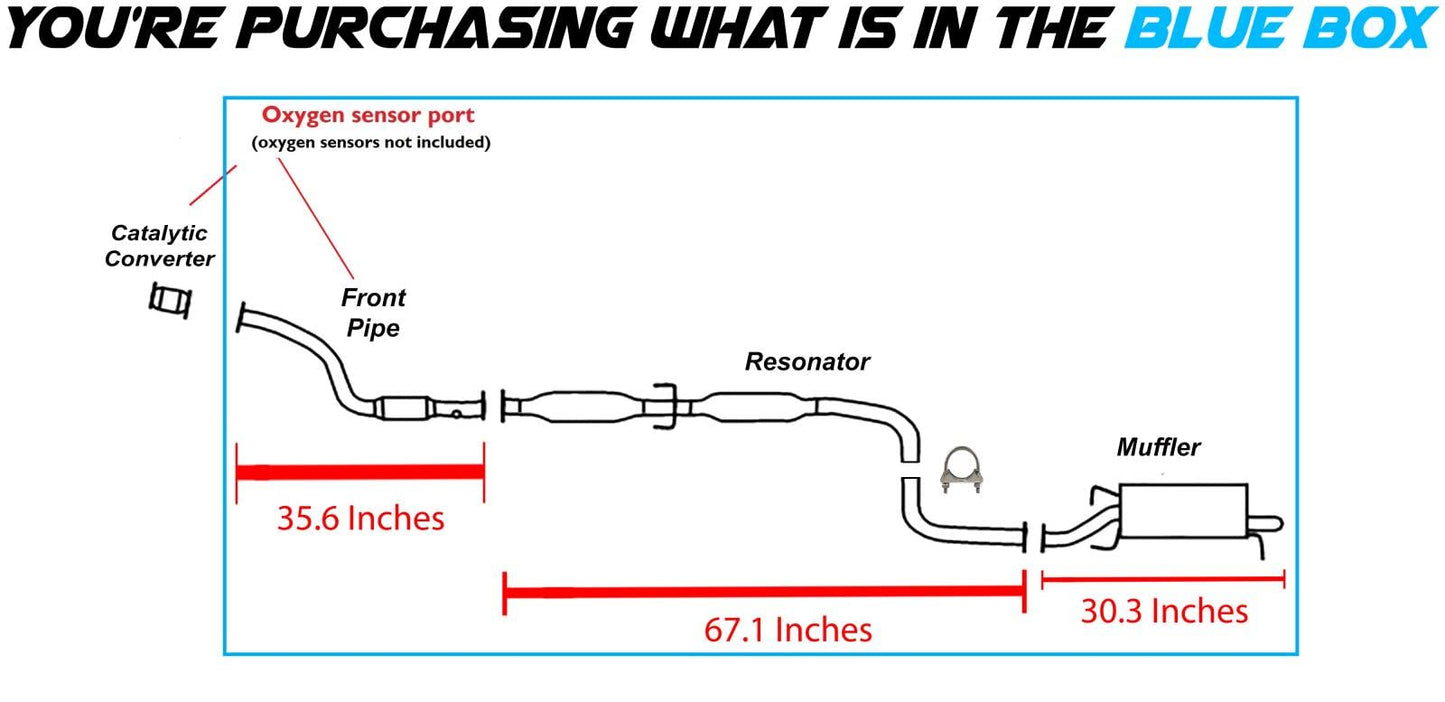 2004-2006 Chevrolet Aveo 1.6L Exhaust Front Pipe, Resonator and Muffler