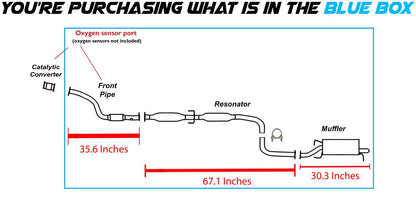 2004-2006 Chevrolet Aveo 1.6L Exhaust Front Pipe, Resonator and Muffler