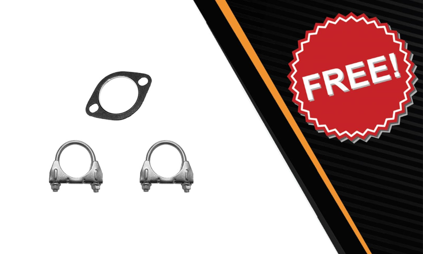 Northeastern Exhaust | Stainless Steel Resonator pipe Muffler Exhaust Kit Compatible for Chevrolet Cobalt 2005-2010 2.2L | 2006-2011 HHR 2.2L | 2007 Pontiac G5 2.2L | 2006 Pontiac Pursuit 2.2L | Free Clamps and Gasket Included