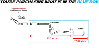 2006-2011 Chevrolet HHR 2.2L Resonator and Muffler Exhaust System Kit