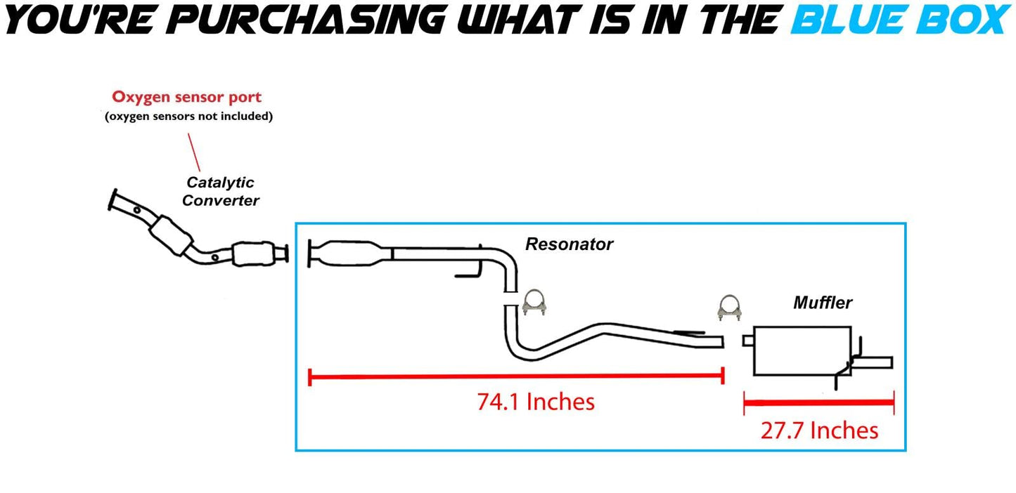 2006-2011 Chevrolet HHR 2.4L Resonator and Muffler Exhaust