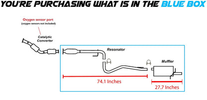 2006-2011 Chevrolet HHR 2.4L Resonator and Muffler Exhaust
