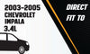 Northeastern Exhaust | Stainless Steel Intermediate Pipe & Exhaust Muffler System Kit Compatible for 2003-2005 Chevrolet Impala 3.4L | Free Clamps Included