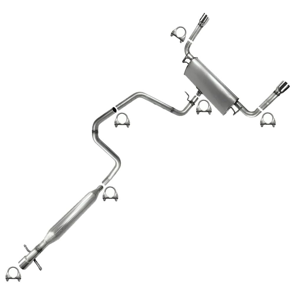 2008-2012 Chevrolet Malibu 3.6L Resonator, Intermediate Pipa and Muffler Exhaust