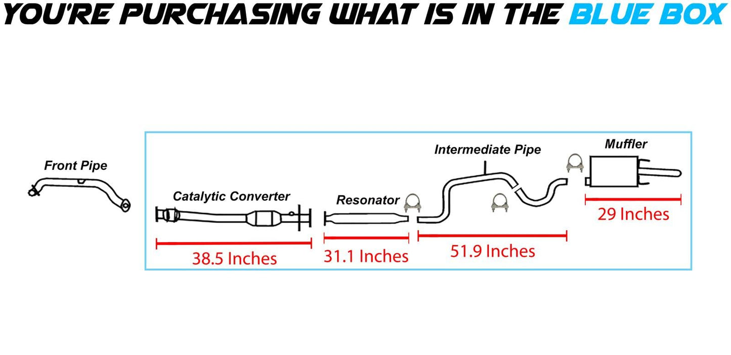 2003-2005 Chevrolet Monte Carlo 3.4L EPA-Approved Catalytic Resonator Muffler Exhaust
