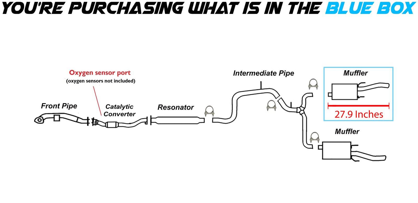 2000-2005 Chevrolet Monte Carlo 3.8L Exhaust Passenger-Side Muffler