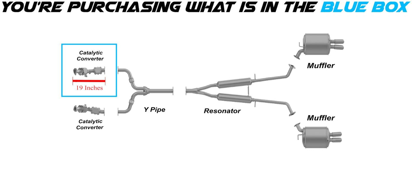 2007-2008 Nissan 350Z 3.5L and  2009-2020 Nissan 370Z 3.7L Passenger-Side Catalytic Converter
