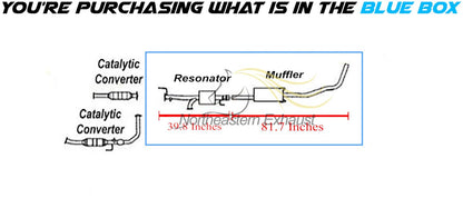 2003-2004 Toyota Tundra 4.7L Exhaust Resonator Pipe and Muffler