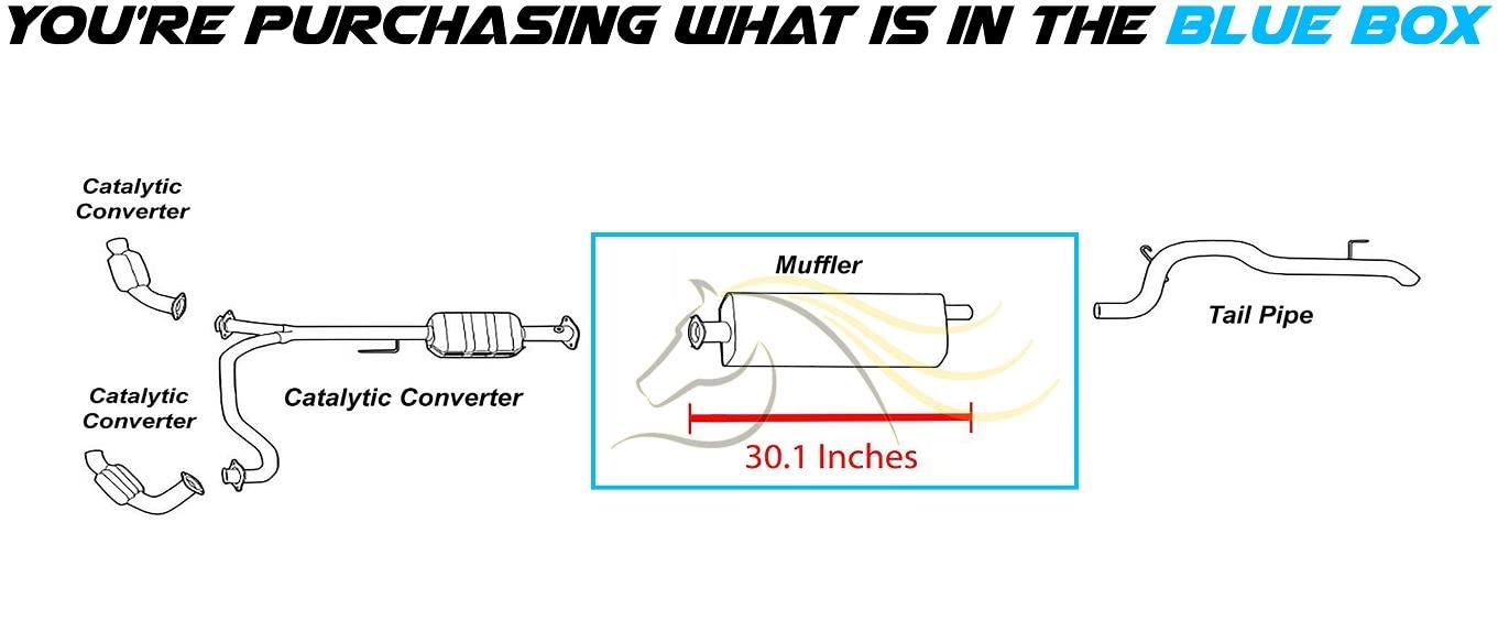 2002-2005 Jeep Liberty 2.4L | 2005-2006 Jeep Liberty 2.8L | 2002-2007 Jeep Liberty 3.7L Exhaust Muffler
