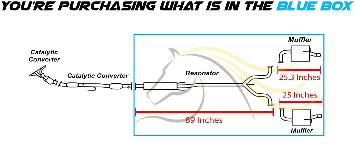 2007-2009 Nissan Altima 2.5L 3.5L Exhaust Resonator Pipe and Mufflers