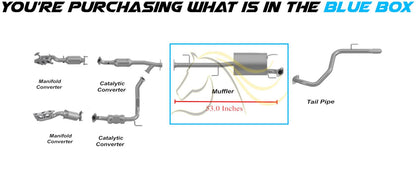 Northeastern Exhaust | Stainless Steel Exhaust Muffler Compatible for 2007-2014 Toyota FJ Cruiser 4.0L | Free Gaskets and  Spring Bolt Kit Included | Automotive Replacement Part