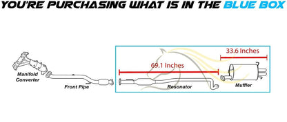 2002-2006 Nissan Sentra 2.5L Exhaust Resonator Pipe and Muffler