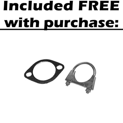Northeastern Exhaust | Resonator Pipe Muffler Exhaust System Kit Compatible for 2001-2006 Hyundai Santa Fe 2.7L | Free Clamp and Gasket Included