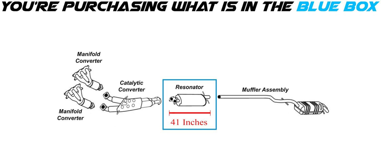Northeastern Exhaust | Stainless Steel Direct Fit Resonator Exhaust Pipe Compatible with 2007-2014 Volvo XC90 3.2L | Includes Gasket and Sleeve | Automotive Replacement Part