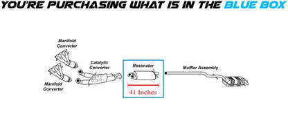 Northeastern Exhaust | Stainless Steel Direct Fit Resonator Exhaust Pipe Compatible with 2007-2014 Volvo XC90 3.2L | Includes Gasket and Sleeve | Automotive Replacement Part