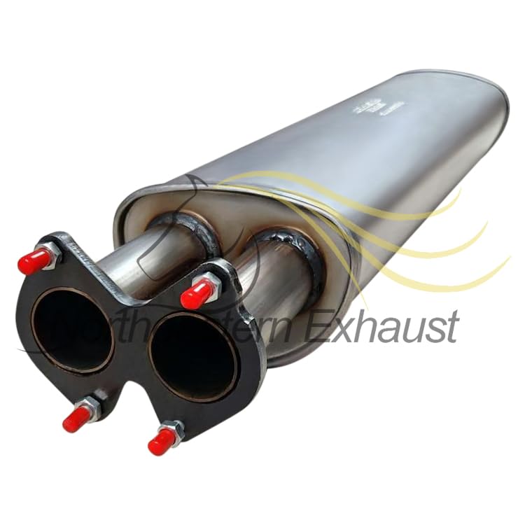 Northeastern Exhaust | Stainless Steel Direct Fit Resonator Exhaust Pipe Compatible with 2007-2014 Volvo XC90 3.2L | Includes Gasket and Sleeve | Automotive Replacement Part