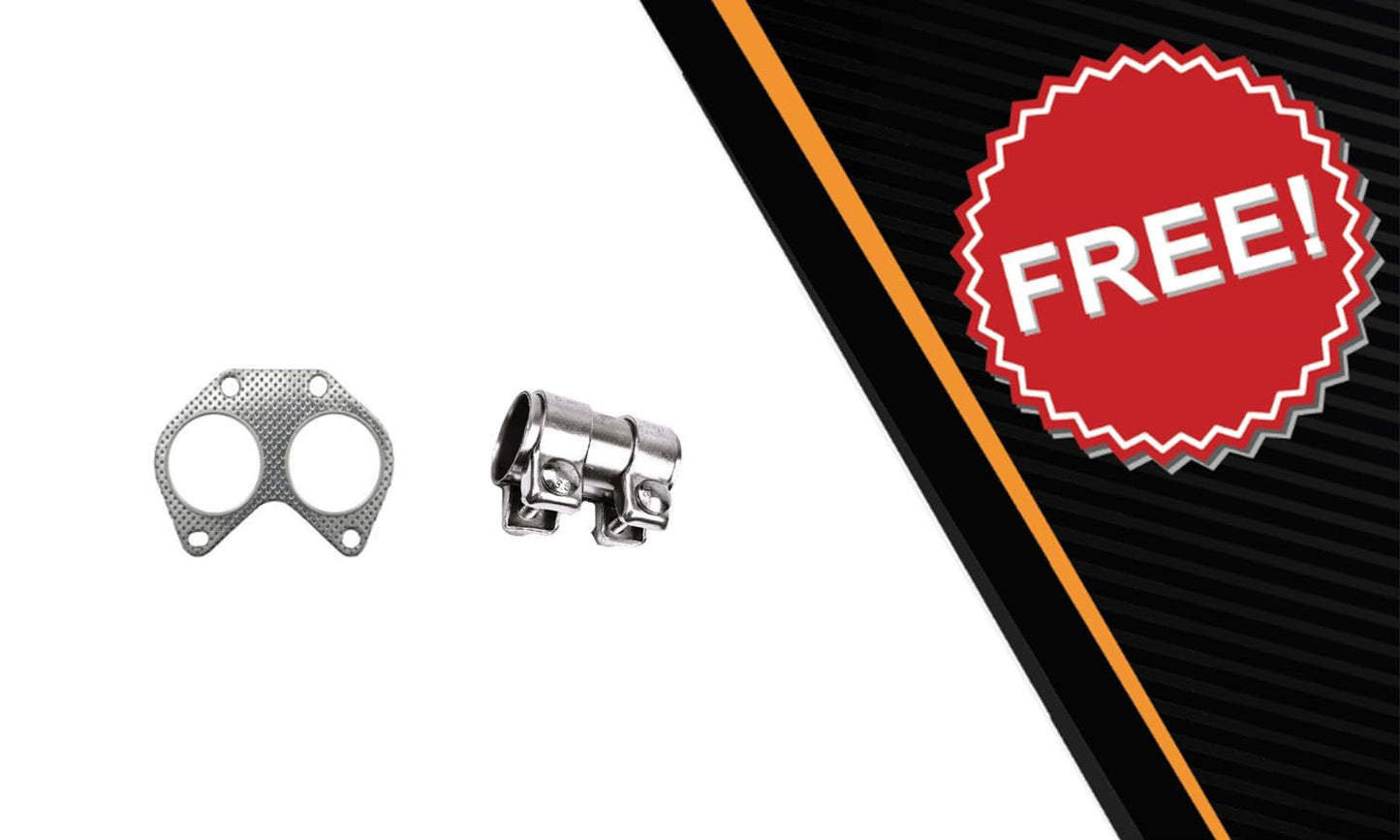 Northeastern Exhaust | Stainless Steel Direct Fit Resonator Exhaust Pipe Compatible with 2007-2014 Volvo XC90 3.2L | Includes Gasket and Sleeve | Automotive Replacement Part
