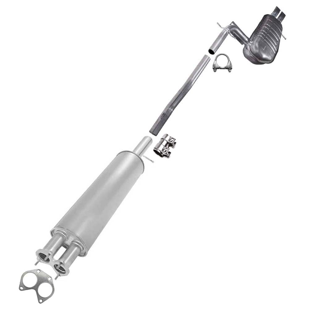 Northeastern Exhaust | Direct Fit Resonator Pipe Muffler Exhaust System Kit Compatible for Volvo XC90 2007-2014 3.2L | Free Gasket and Clamp and Sleeve Included