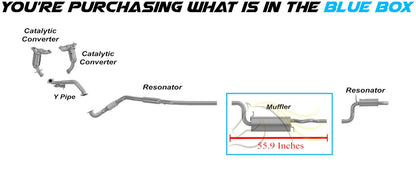 Northeastern Exhaust Stainless Steel Exhaust Muffler Compatible for 2008-2010 Chrysler Town & Country | 2008-2010 Dodge Caravan | 3.3L, 3.8L & 4.0L