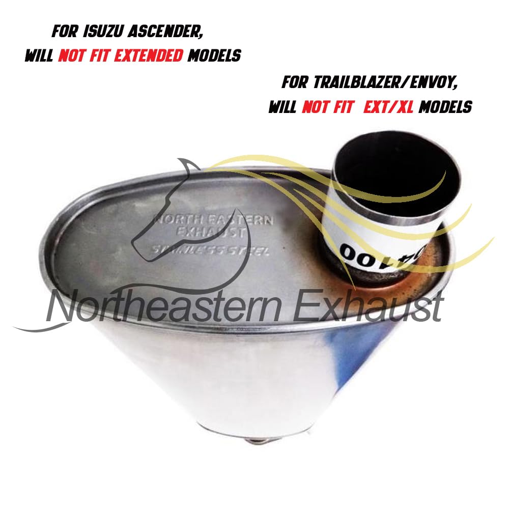 Center and Rear Muffler for 2002-2004 Oldmobile Bravada, 2004-2005 Buick Rainier and Isuzu Ascender 4.2L