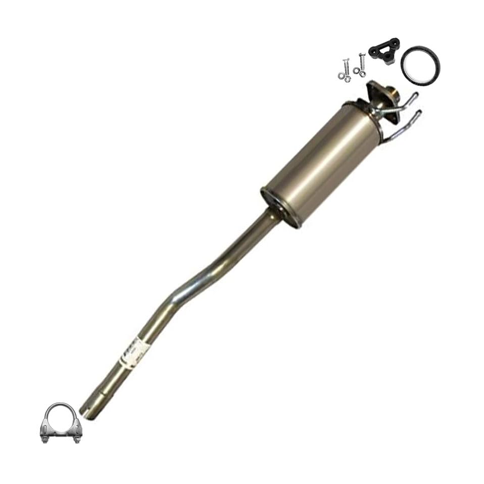 Northeastern Exhaust | Stainless Steel Direct-Fit Resonator Pipe Compatible for Honda Civic 2001-2005 1.7L | DX & LX; USA & Canada Production | Free Gasket, Clamp, Hanger and Bolts & Nuts Included | Automotive Replacement Part