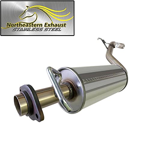 Northeastern Exhaust | Stainless Steel Exhaust Resonator Pipe Compatible for Honda Civic 2012-2015 1.8L | Sedan | Free Gasket, Clamp and Spring Bolt Kit Included | Automotive Replacement Part