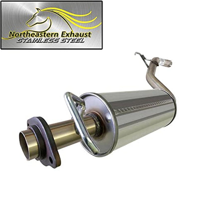 Northeastern Exhaust | Stainless Steel Exhaust Resonator Pipe Compatible for Honda Civic 2012-2015 1.8L | Sedan | Free Gasket, Clamp and Spring Bolt Kit Included | Automotive Replacement Part
