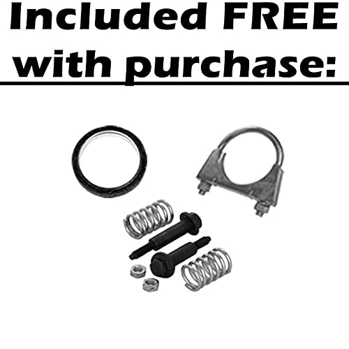 Northeastern Exhaust | Stainless Steel Exhaust Resonator Pipe Compatible for Honda Civic 2012-2015 1.8L | Sedan | Free Gasket, Clamp and Spring Bolt Kit Included | Automotive Replacement Part