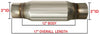 Colt Exhaust | Stainless Steel Straight Universal Glasspack Muffler/Resonator (3" ID/OD x 17" Long) | Automotive Replacement Part