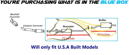 2010-2011 Honda CR-V 2.4L Resonator Pipe & Muffler Exhaust System Kit