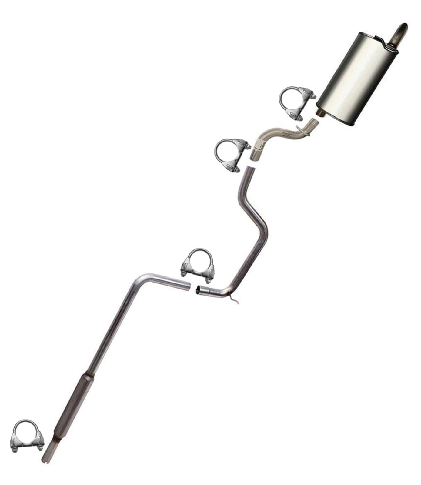 2000-2007 Ford Taurus and Mercury Sable 3.0L Exhaust Resonator, Extension Pipe and Muffler